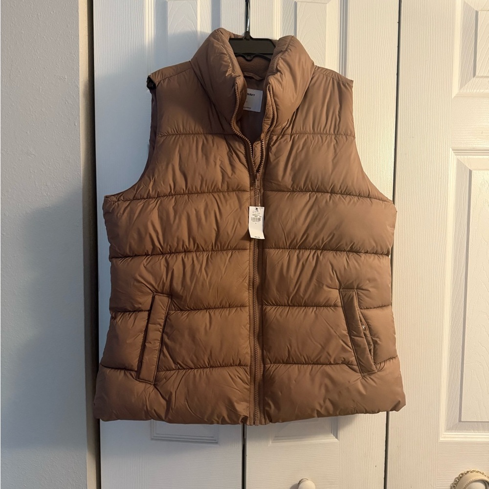 Old Navy Brown Puffer Vest